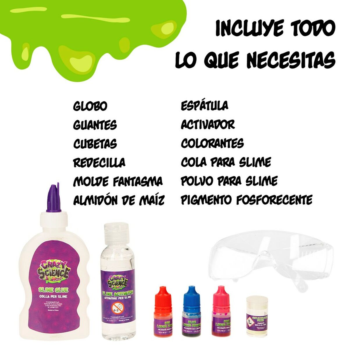 Mokslinis žaidimas Lisciani Giochi Night Slime ES (6 vnt.)